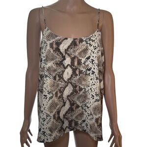 Altar'd State Snakeskin Print Camisole Top Brown Black Medium